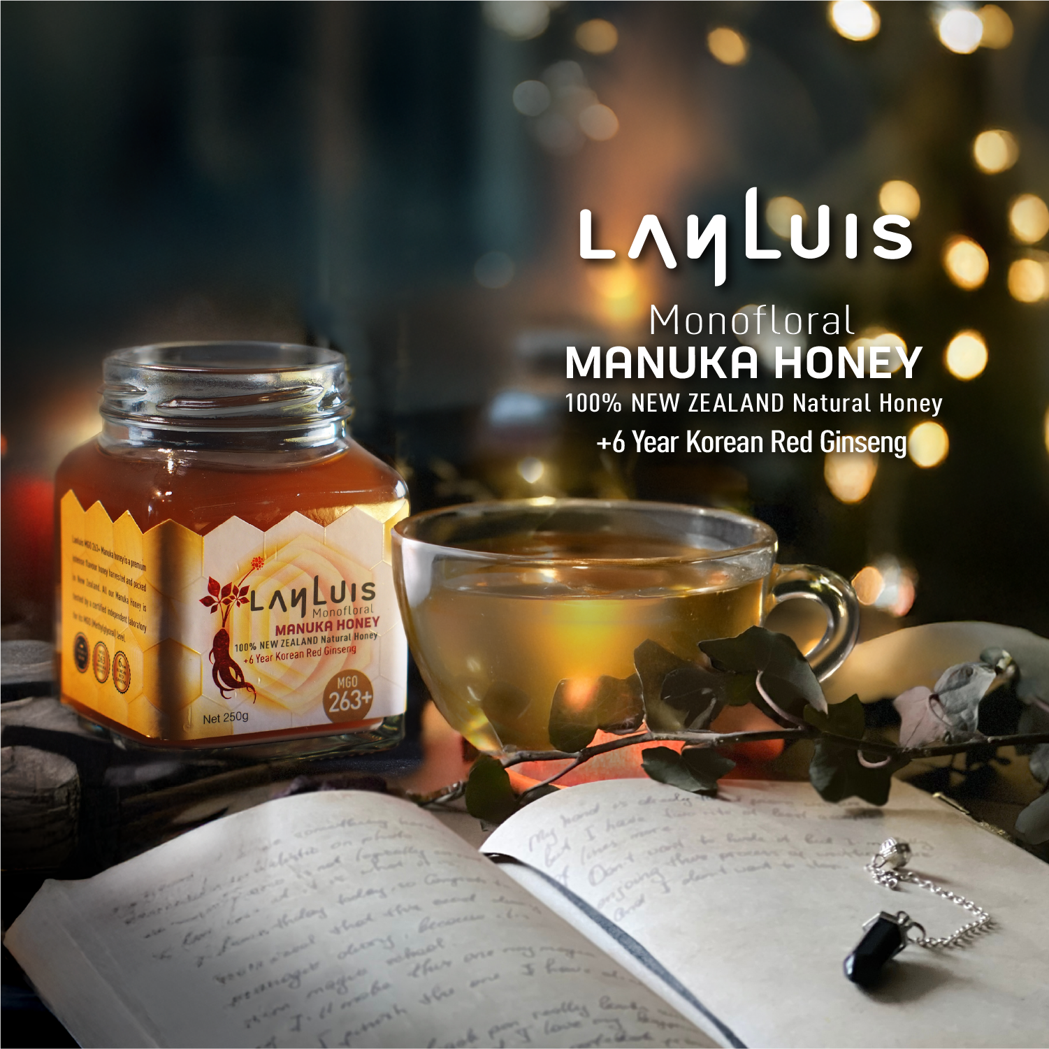 Manuka Honey MGO 263+ 250g, with 6-year Red Ginseng