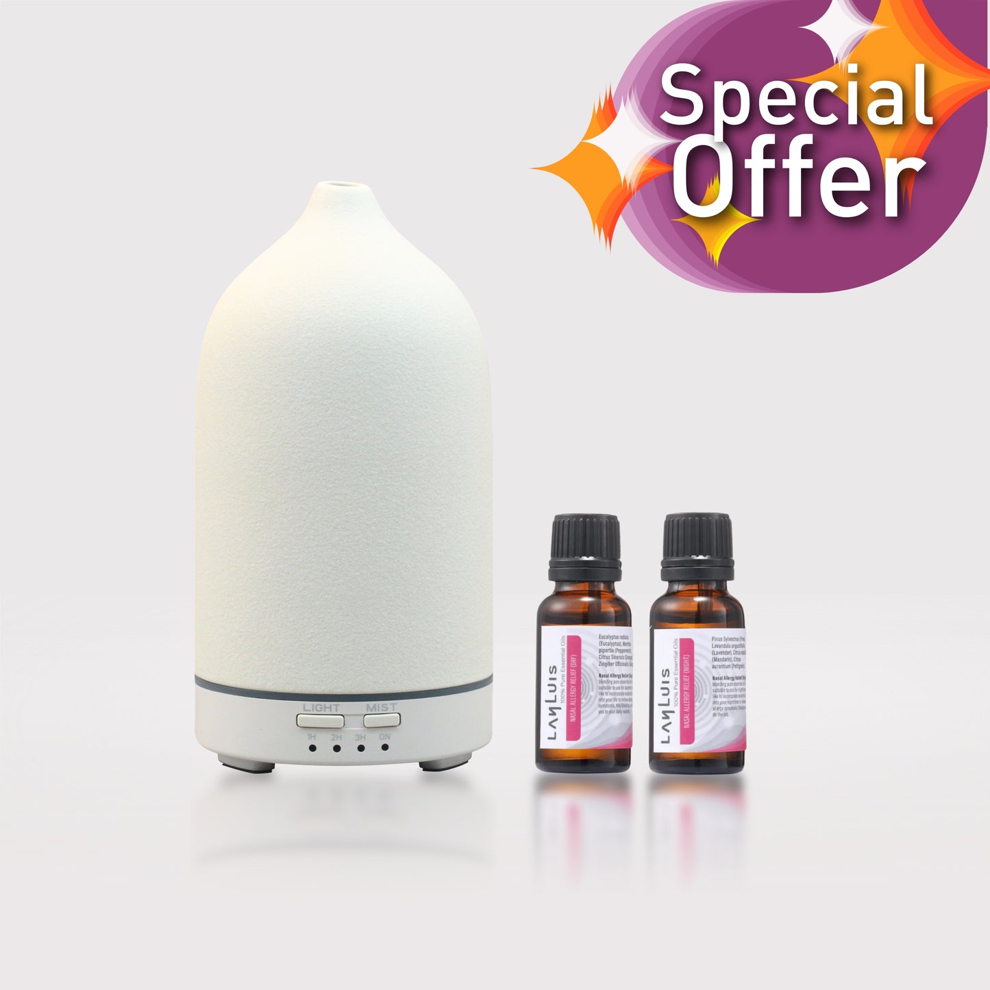 鼻敏感(日夜)香薰機套裝 Nasal Allergy Relief (Day&Night) Diffuser Set