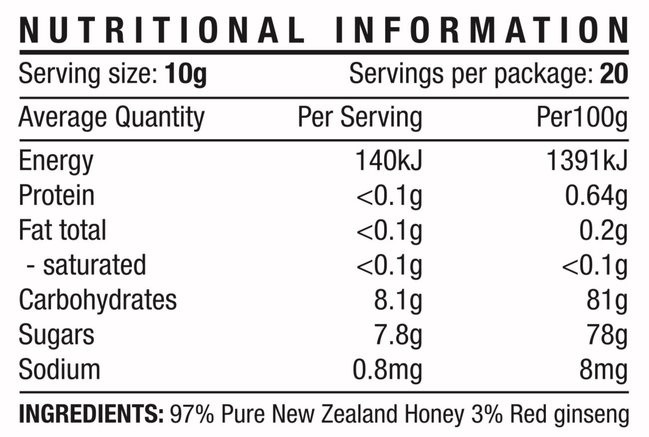 Manuka Honey Gift Set MGO 520+ (10g x 20 pcs), with 6-year Red Ginseng
