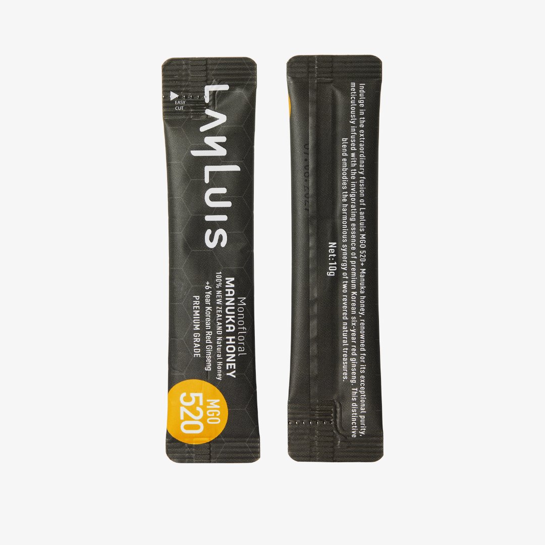 Manuka Honey Gift Set MGO 520+ (10g x 20 pcs), with 6-year Red Ginseng