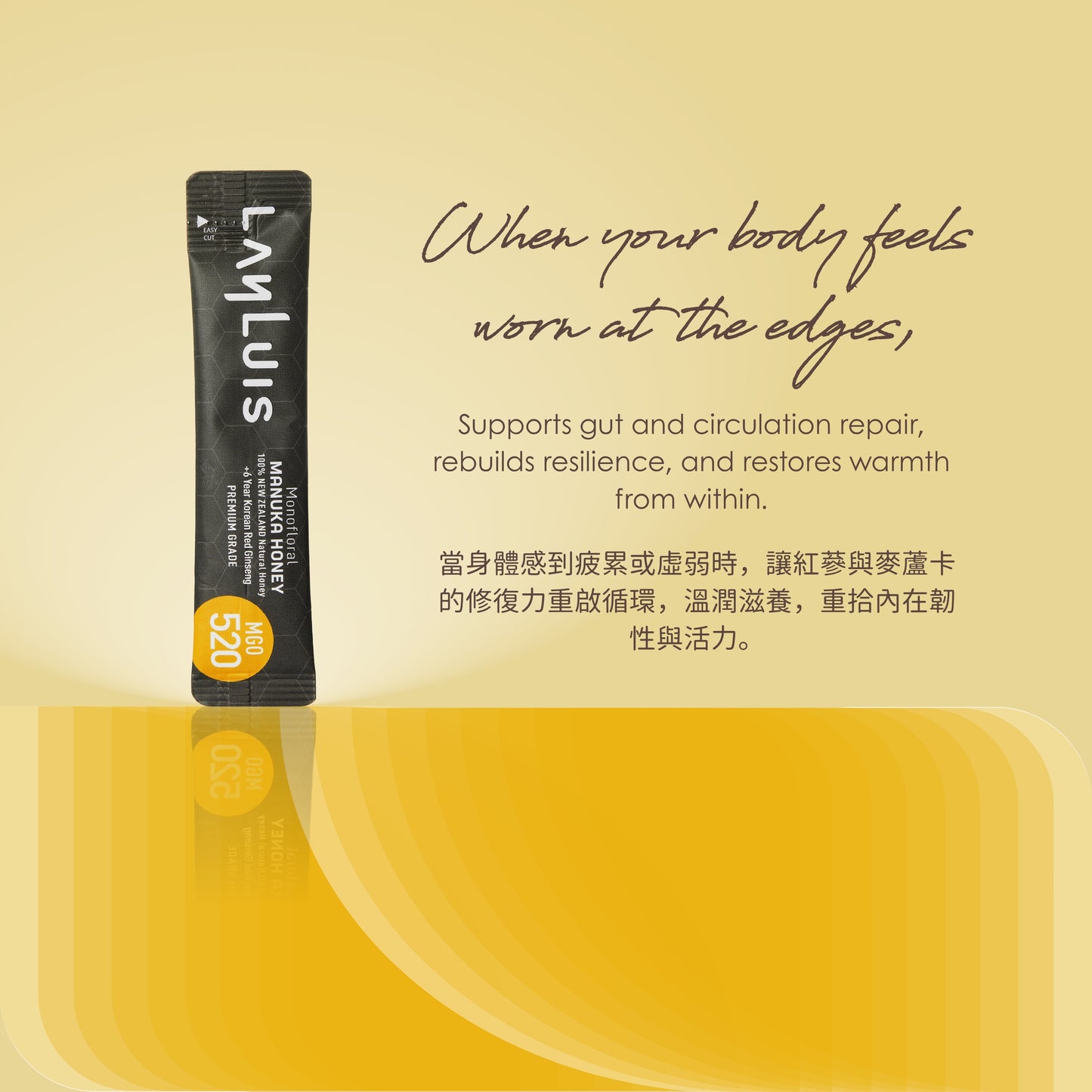Manuka Honey Set MGO 520+ (10g x 3 pcs), with 6-year Red Ginseng