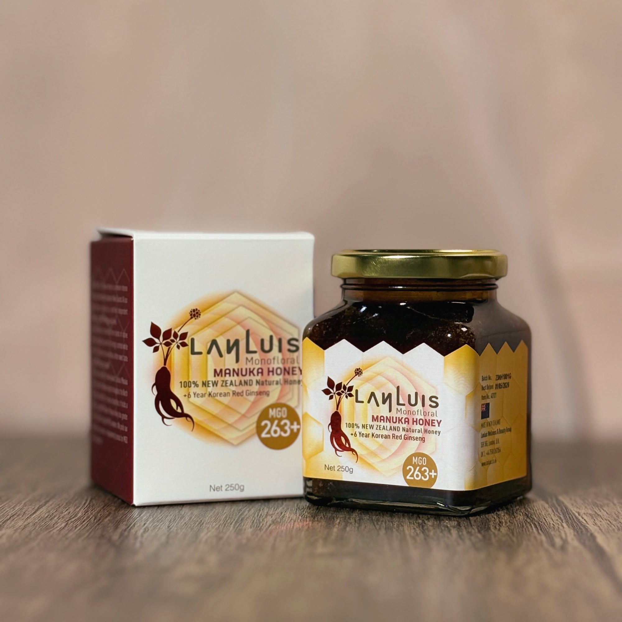 MGO263+麥蘆卡蜂蜜含紅蔘 250g