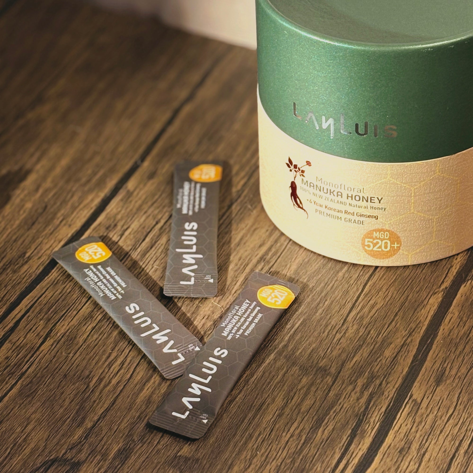 Manuka Honey Set MGO 520+ (10g x 3 pcs), with 6-year Red Ginseng